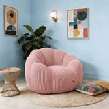 Oversized Bean Bag Reading Chair | Frameless, High-Density Shredded Foam, Loop Velvet - StoolTopia