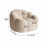 Oversized Bean Bag Reading Chair | Frameless, High-Density Shredded Foam, Loop Velvet - StoolTopia