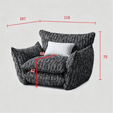Oversized Cloud Lounge Armchair – Plush Bouclé Fabric Reading Chair with Deep Cushions - StoolTopia