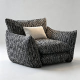 Oversized Cloud Lounge Armchair – Plush Bouclé Fabric Reading Chair with Deep Cushions - StoolTopia
