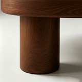 Pebble-Shaped Coffee Table - Solid Wood Top with Modern Metal Base - StoolTopia