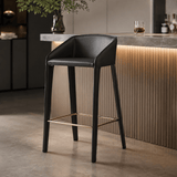 Premium Minimalist Saddle Leather Bar Stool – Metal Frame, High-End Modern Design for Kitchen Islands, Bars & Cafés | Washable | 330kg Load Capacity - StoolTopia