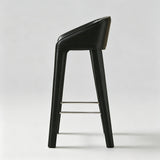 Premium Minimalist Saddle Leather Bar Stool – Metal Frame, High-End Modern Design for Kitchen Islands, Bars & Cafés | Washable | 330kg Load Capacity - StoolTopia