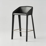 Premium Minimalist Saddle Leather Bar Stool – Metal Frame, High-End Modern Design for Kitchen Islands, Bars & Cafés | Washable | 330kg Load Capacity - StoolTopia