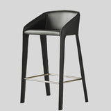 Premium Minimalist Saddle Leather Bar Stool – Metal Frame, High - End Modern Design for Kitchen Islands, Bars & Cafés | Washable | 330kg Load Capacity - StoolTopia