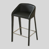 Premium Minimalist Saddle Leather Bar Stool – Metal Frame, High - End Modern Design for Kitchen Islands, Bars & Cafés | Washable | 330kg Load Capacity - StoolTopia