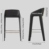 Premium Minimalist Saddle Leather Bar Stool – Metal Frame, High - End Modern Design for Kitchen Islands, Bars & Cafés | Washable | 330kg Load Capacity - StoolTopia