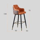 Premium PU Leather Tufted Bar Stool with Armrest – Carbon - Steel Frame & 300 kg Load Capacity - StoolTopia
