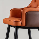 Premium PU Leather Tufted Bar Stool with Armrest – Carbon-Steel Frame & 300 kg Load Capacity - StoolTopia