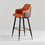 Premium PU Leather Tufted Bar Stool with Armrest – Carbon-Steel Frame & 300 kg Load Capacity - StoolTopia