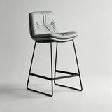 Premium Upholstered Bar Stool with Metal Frame - Modern Kitchen Counter Chair - StoolTopia