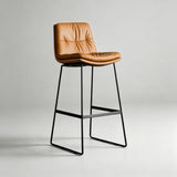 Premium Upholstered Bar Stool with Metal Frame - Modern Kitchen Counter Chair - StoolTopia