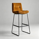 Premium Upholstered Bar Stool with Metal Frame - Modern Kitchen Counter Chair - StoolTopia