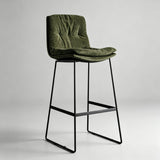 Premium Upholstered Bar Stool with Metal Frame - Modern Kitchen Counter Chair - StoolTopia