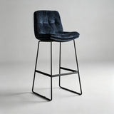 Premium Upholstered Bar Stool with Metal Frame - Modern Kitchen Counter Chair - StoolTopia