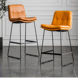 Premium Upholstered Bar Stool with Metal Frame - Modern Kitchen Counter Chair - StoolTopia