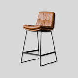 Premium Upholstered Bar Stool with Metal Frame - Modern Kitchen Counter Chair - StoolTopia