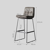 Premium Upholstered Bar Stool with Metal Frame - Modern Kitchen Counter Chair - StoolTopia