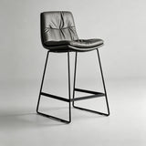 Premium Upholstered Bar Stool with Metal Frame - Modern Kitchen Counter Chair - StoolTopia