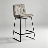 Premium Upholstered Bar Stool with Metal Frame - Modern Kitchen Counter Chair - StoolTopia