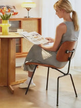 Mid-Century Modern Bentwood Dining Chair with Chrome Legs for Sleek Sophistication