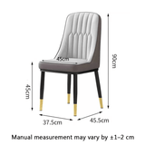 PU Leather Dining Chair with Gold Legs - Italian Style - StoolTopia