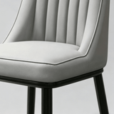 PU Leather Dining Chair with Gold Legs - Italian Style - StoolTopia