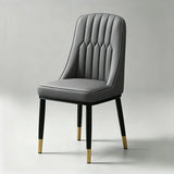 PU Leather Dining Chair with Gold Legs - Italian Style - StoolTopia