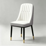 PU Leather Dining Chair with Gold Legs - Italian Style - StoolTopia