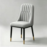 PU Leather Dining Chair with Gold Legs - Italian Style - StoolTopia