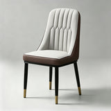 PU Leather Dining Chair with Gold Legs - Italian Style - StoolTopia