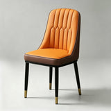 PU Leather Dining Chair with Gold Legs - Italian Style - StoolTopia