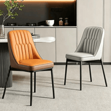 PU Leather Dining Chair with Gold Legs - Italian Style - StoolTopia