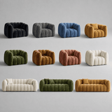 Pumpkin Compression Sofa | Bouclé Armchair & 3-Seater Sofa – StoolTopia - StoolTopia