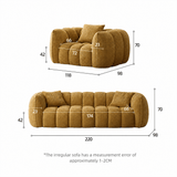 Pumpkin Compression Sofa | Bouclé Armchair & 3-Seater Sofa – StoolTopia - StoolTopia