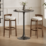 Reception Luxury High Wooden Bar Stool Modern Home Minimalist Designer Kitchen Counter Stools Accent Sillas Bar Furniture - StoolTopia