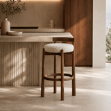Reception Luxury High Wooden Bar Stool Modern Home Minimalist Designer Kitchen Counter Stools Accent Sillas Bar Furniture - StoolTopia