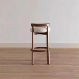 Reception Luxury High Wooden Bar Stool Modern Home Minimalist Designer Kitchen Counter Stools Accent Sillas Bar Furniture - StoolTopia