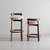 Reception Luxury High Wooden Bar Stool Modern Home Minimalist Designer Kitchen Counter Stools Accent Sillas Bar Furniture - StoolTopia