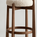 Reception Luxury High Wooden Bar Stool Modern Home Minimalist Designer Kitchen Counter Stools Accent Sillas Bar Furniture - StoolTopia