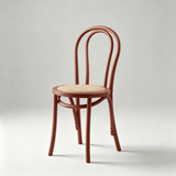 Retro American Solid Wood Rattan Chair, Fully Assembled Cafe & Bistro Seat - StoolTopia