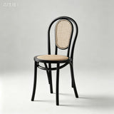 Retro American Solid Wood Rattan Chair, Fully Assembled Cafe & Bistro Seat - StoolTopia