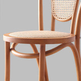 Retro American Solid Wood Rattan Chair, Fully Assembled Cafe & Bistro Seat - StoolTopia