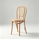Retro American Solid Wood Rattan Chair, Fully Assembled Cafe & Bistro Seat - StoolTopia