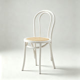 Retro American Solid Wood Rattan Chair, Fully Assembled Cafe & Bistro Seat - StoolTopia