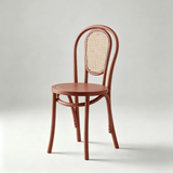Retro American Solid Wood Rattan Chair, Fully Assembled Cafe & Bistro Seat - StoolTopia