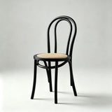 Retro American Solid Wood Rattan Chair, Fully Assembled Cafe & Bistro Seat - StoolTopia