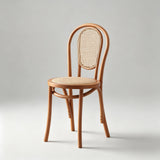 Retro American Solid Wood Rattan Chair, Fully Assembled Cafe & Bistro Seat - StoolTopia