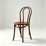 Retro American Solid Wood Rattan Chair, Fully Assembled Cafe & Bistro Seat - StoolTopia