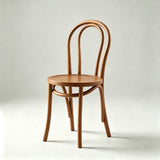 Retro American Solid Wood Rattan Chair, Fully Assembled Cafe & Bistro Seat - StoolTopia